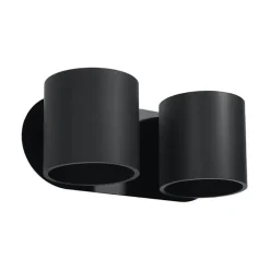 Applique Murale Cylindre 2 Spots de Lumière pour Ampoule G9 - SILUMEN - Noir