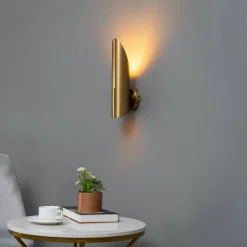 Applique murale cylindre doré lumière indirecte - Tingo