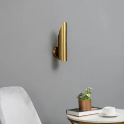 Applique murale cylindre doré lumière indirecte - Tingo