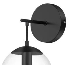 Applique murale Dacite E14 10W L.15xH.29xP.18cm noir GoodHome