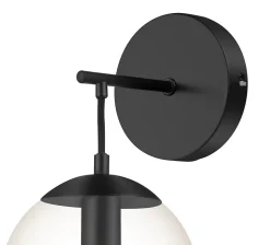 Applique murale Dacite E14 10W L.15xH.29xP.18cm noir GoodHome