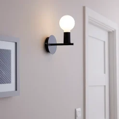 Applique murale Darrah E27 IP20 noir