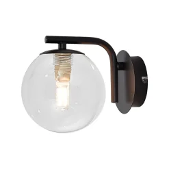 Applique murale décorative 1xG9 10W IP20 - Transparent et Noir