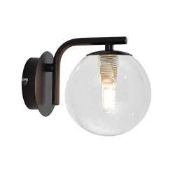 Applique murale décorative 1xG9 10W IP20 - Transparent et Noir