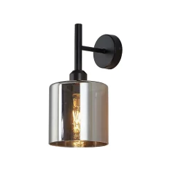 Applique murale décorative 1xE27 23W IP20 - Verre fumé