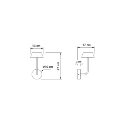 Applique murale de chevet LED - Fabro
