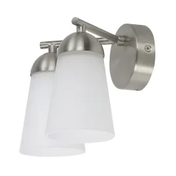 Applique murale de salle de bain Dudhon 2 lumières G9 4.2W IP44 GoodHome argent