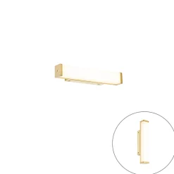 Applique murale de salle de bain en laiton 32 cm avec LED IP44 - Cascada