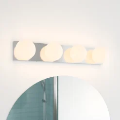 Applique murale de salle de bain Dorres 4 lumières G9 4.2W IP44 GoodHome argent