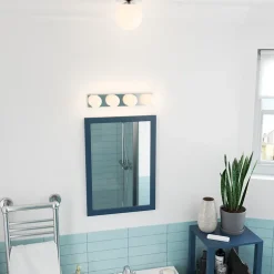 Applique murale de salle de bain Dorres 4 lumières G9 4.2W IP44 GoodHome argent