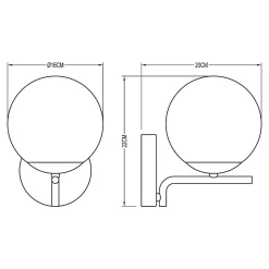 Applique murale de salle de bain Dorres E14 40W IP44 GoodHome or