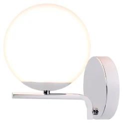 Applique murale de salle de bain Dorres E14 40W IP44 GoodHome argent