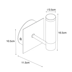 Applique murale de salle de bain moderne en acier IP44 - Bath