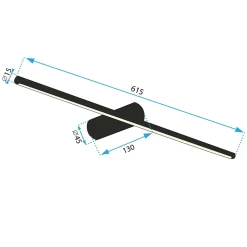 APPLIQUE MURALE DE SALLE DE BAIN APP1342-W BLACK