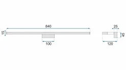 APPLIQUE MURALE DE SALLE DE BAIN APP371-1W CHROME