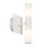 Applique murale de salle de bain moderne blanche IP44 2 lumières - Bath