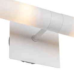 Applique murale de salle de bain moderne blanche IP44 2 lumières - Bath