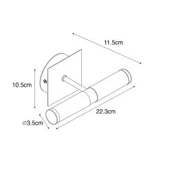 Applique murale de salle de bain moderne blanche IP44 2 lumières - Bath