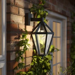 Applique murale descendante Radley E27 IP44 GoodHome noir