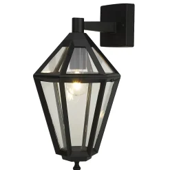 Applique murale descendante Radley E27 IP44 GoodHome noir