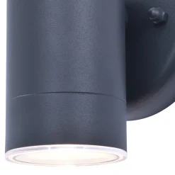 Applique murale descendante Candiac LED intégrée 380lm 4.3W IP44 GoodHome gris anthracite