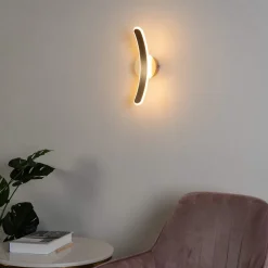 Applique murale design en arc LED laiton - Dawn
