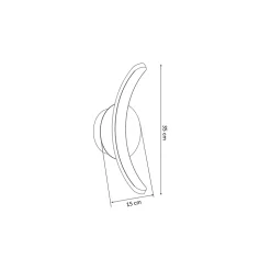 Applique murale design en arc LED laiton - Dawn