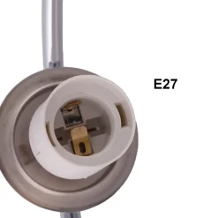 Applique murale design Goutte avec sphère en verre opalin et rosace métallique argentée E27.