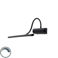 Applique murale design noire 32 cm avec LED et variateur - Tableau