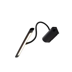 Applique murale design noire 32 cm avec LED et variateur - Tableau