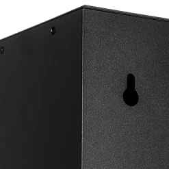 Applique murale d'extérieur noire avec lumière tamisée et capteur solaire - Charlotte