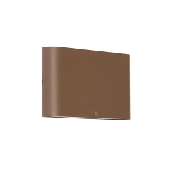 Applique murale d'extérieur moderne rouille brune 17,5 cm avec LED IP65 - Batt