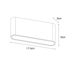 Applique murale d'extérieur moderne rouille brune 17,5 cm avec LED IP65 - Batt