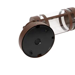 Applique murale d'extérieur brun rouille IP44 avec capteur crépusculaire - Ruben