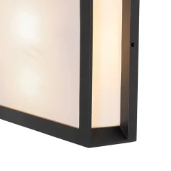 Applique murale d'extérieur moderne noire 2 lumières IP44 - Jeffrey