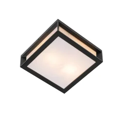 Applique murale d'extérieur moderne noire 2 lumières IP44 - Jeffrey