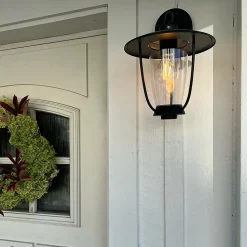 Applique murale d'extérieur moderne noire - Khana