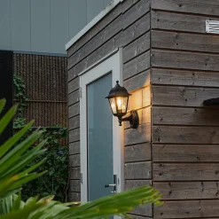 Applique murale d'extérieur classique noire avec détecteur de mouvement - Capital