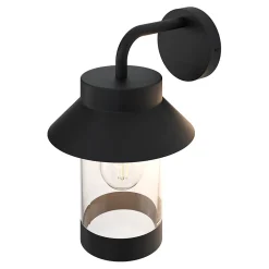 Applique murale d'extérieur descendante Caprera noir E27 25W IP44 GoodHome