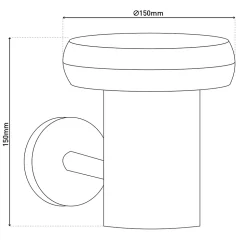 Applique murale d'extérieur LED 'Champignon'