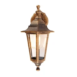 Applique murale d'extérieur antique dorée IP44 - New Haven