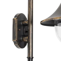 Applique murale d'extérieur or antique IP44 avec détecteur de mouvement - Daphne