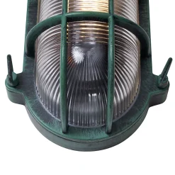 Applique murale d'extérieur verte ovale IP44 - Noutica