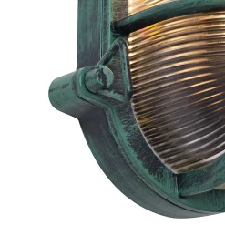 Applique murale d'extérieur verte ovale IP44 - Noutica