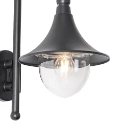 Applique murale d'extérieur classique noire IP44 - Daphne