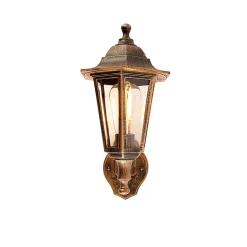 Applique murale d'extérieur classique or antique avec détecteur de mouvement - New Haven