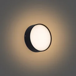 Applique murale d'extérieur moderne noire avec LED IP65 - Dop