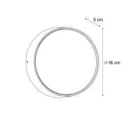 Applique murale d'extérieur moderne noire avec LED IP65 - Dop