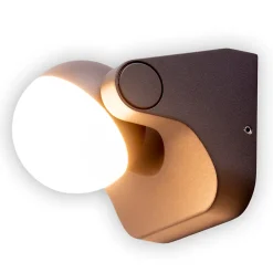 Applique murale d'extérieur LED 'Pallas' , en métal et plastique anthracite, avec LED intégrée