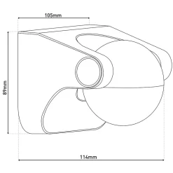 Applique murale d'extérieur LED 'Pallas' , en métal et plastique anthracite, avec LED intégrée